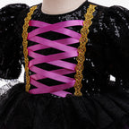Halloween Sequin Tulle Princess Dress – Girls Role Play Costume