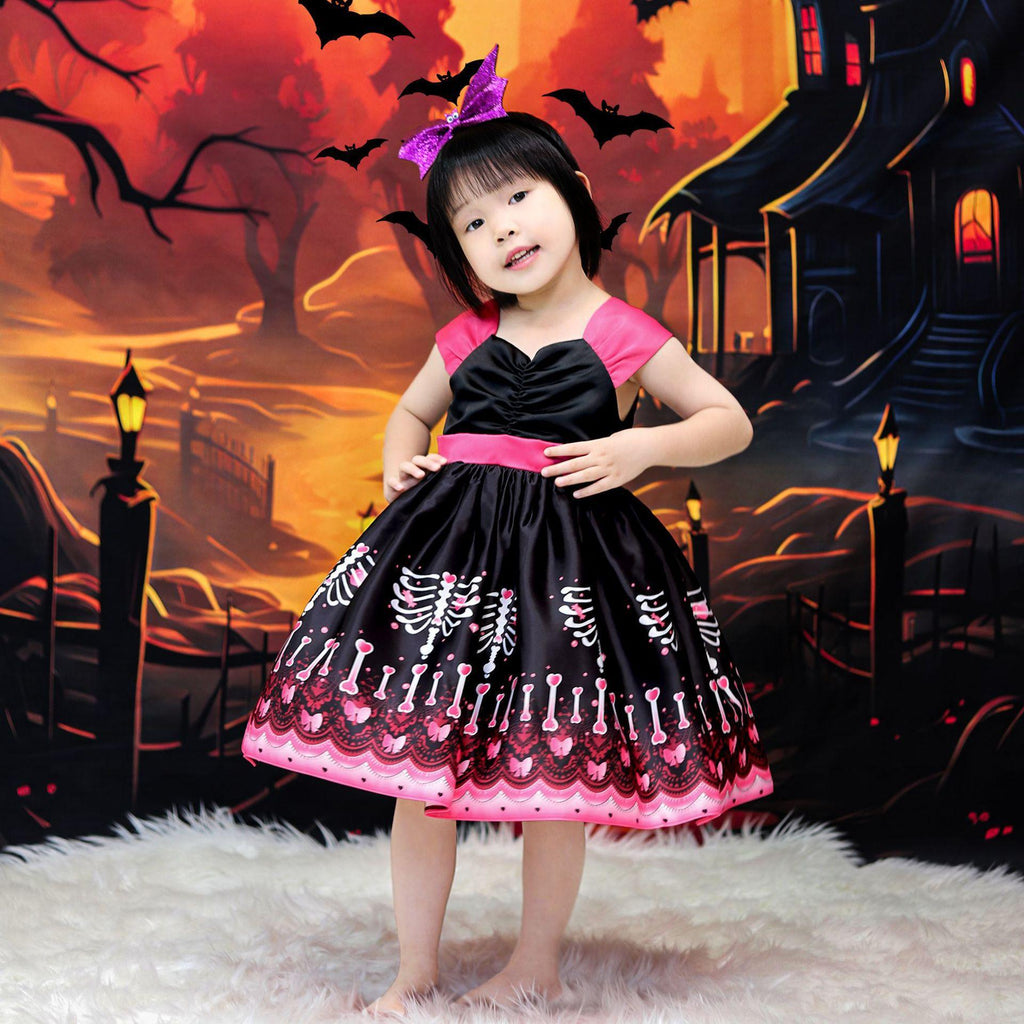 Halloween Princess Dress – Girls Cosplay Satin Party Costume