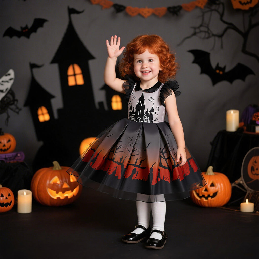 Kids Cosplay Gown – Halloween Princess & Witch Costume Dress