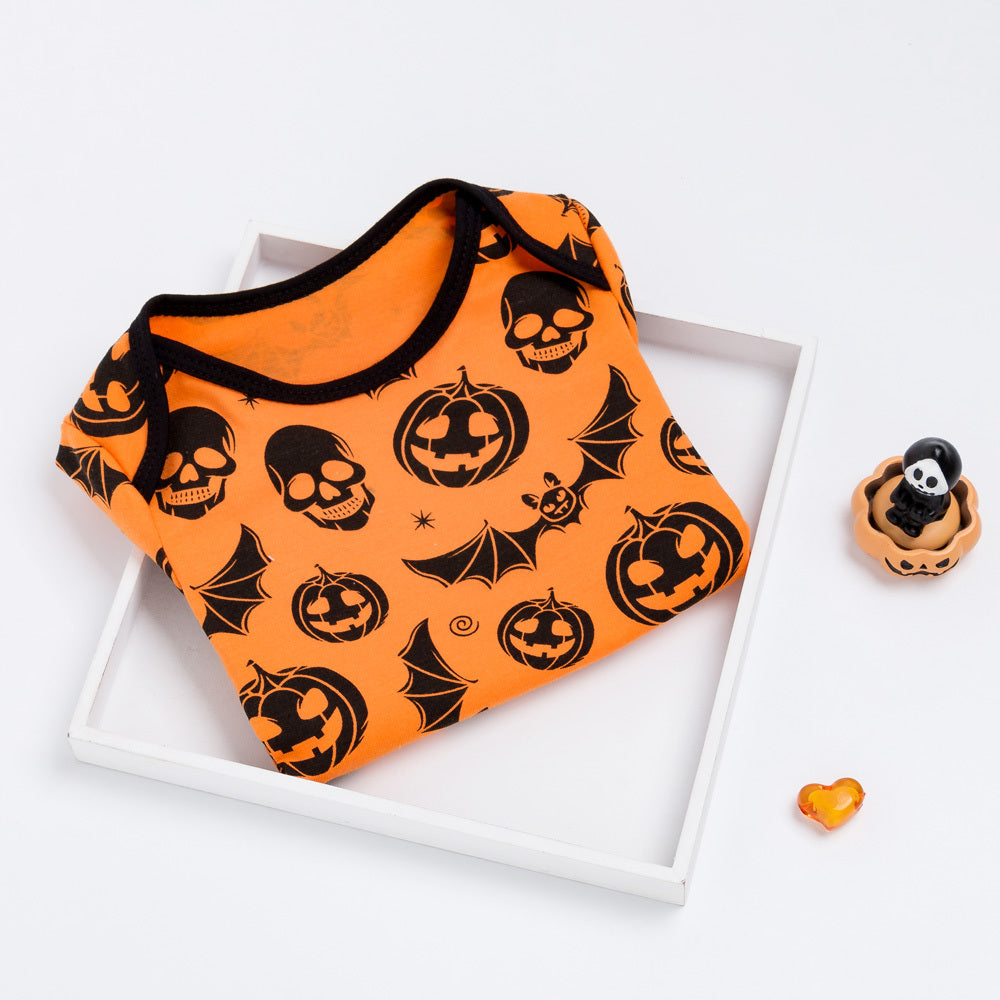 Soft Cotton Halloween Baby Outfit – Pumpkin & Ghost Romper