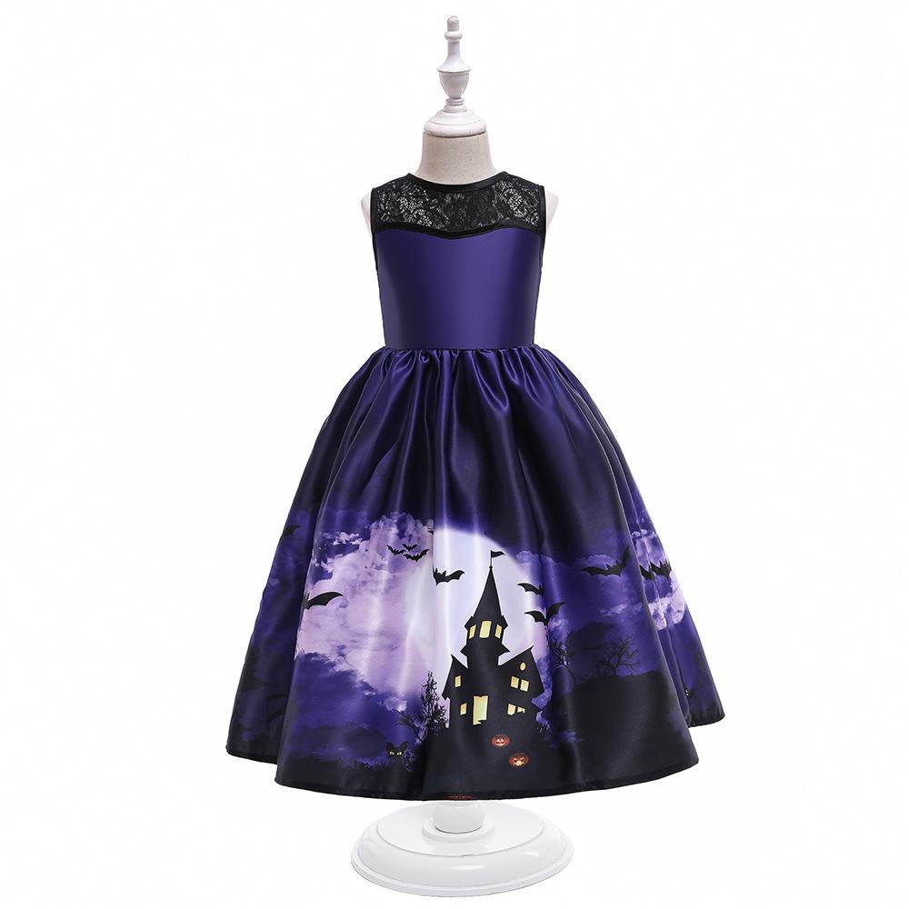 Halloween Pumpkin Ghost Dress – Girls Costume Party Outfit
