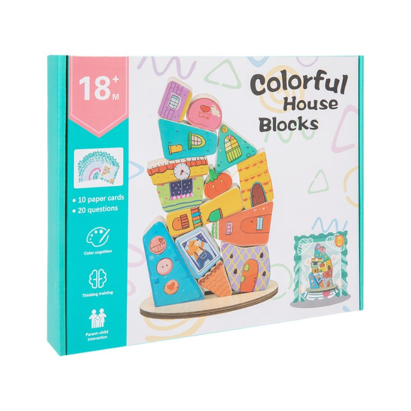 Early Education Colorful Building Blocks – Montessori Cognitive & Balance Toy