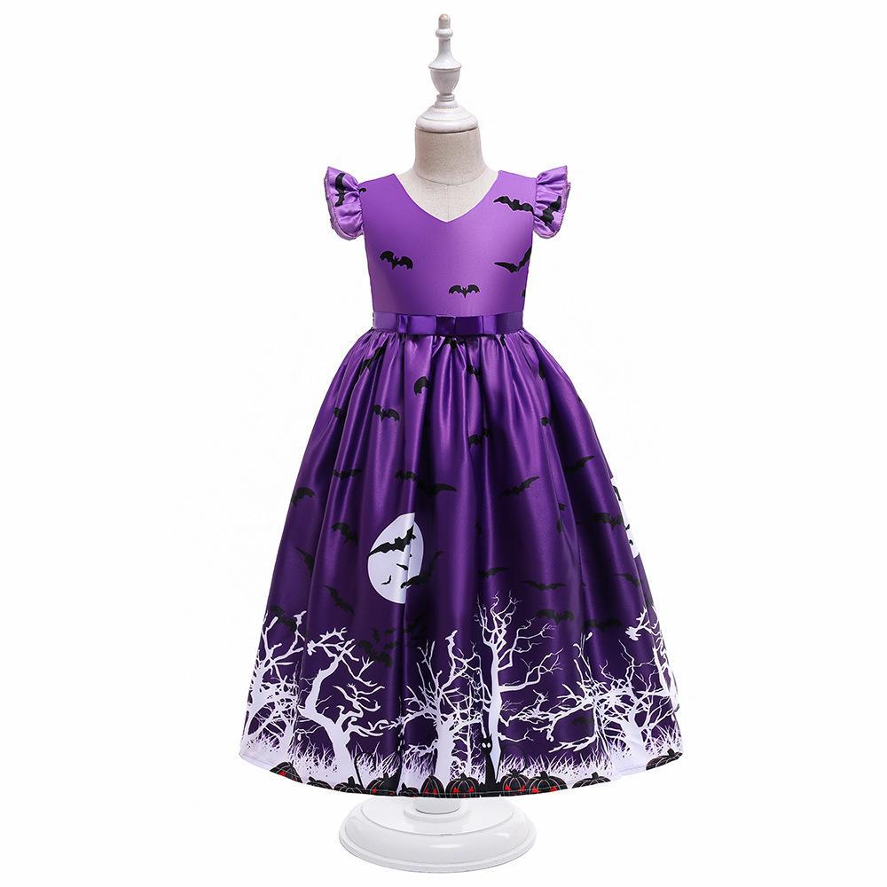 Halloween Pumpkin Ghost Dress – Girls Costume Party Outfit