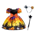 Halloween Princess Dress – Girls Cosplay Satin & Tulle Ball Gown
