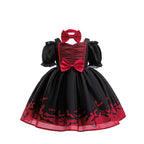 Girls Halloween Festival Dress – Printed Organza Princess Costume