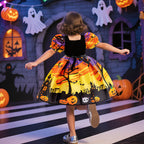 Halloween Princess Dress – Girls Cosplay Satin & Tulle Ball Gown