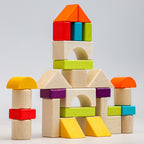 Early Education Wooden Blocks – Colorful Shape Learning Toy