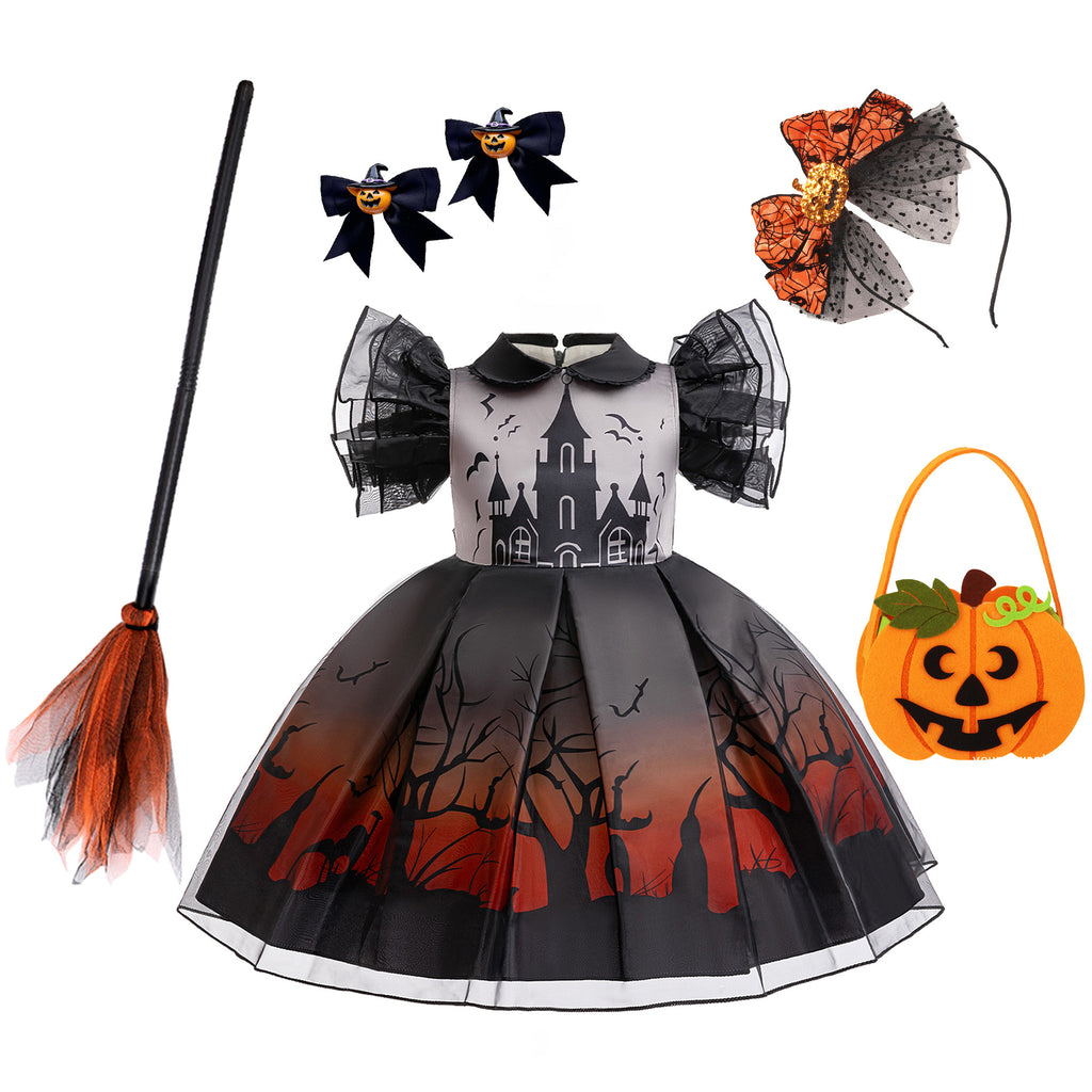 Kids Cosplay Gown – Halloween Princess & Witch Costume Dress