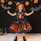 Kids Halloween Satin Dress – Fancy Princess Party Costume