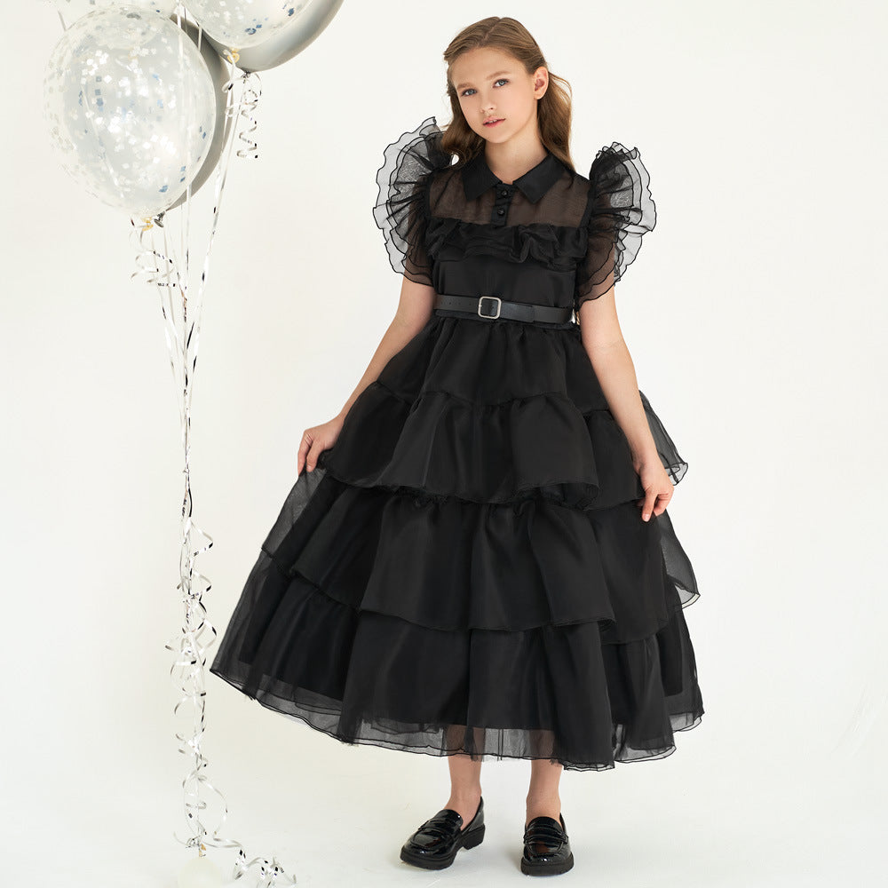 Girls Cosplay Princess Dress – Adams Style Layered Tulle Skirt