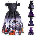 Halloween Pumpkin Ghost Dress – Girls Costume Party Outfit