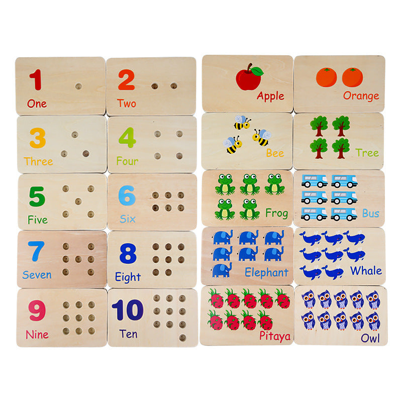Montessori Math Learning Sticks – Color Matching Wooden Puzzle Toy