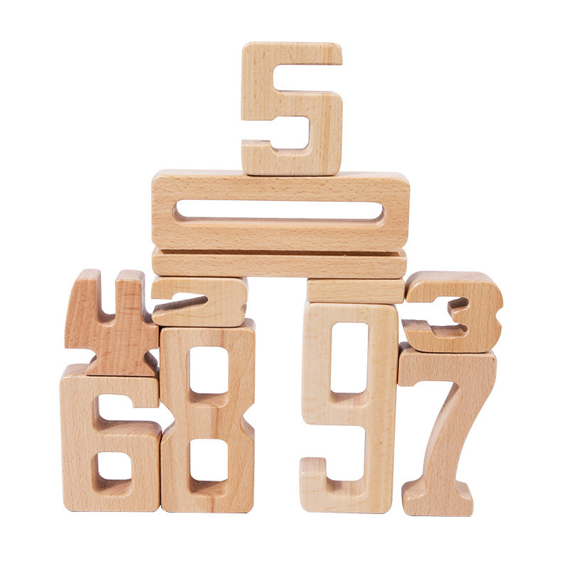 Montessori Wooden Counting Blocks – Beechwood Stacking Toy for Toddlers