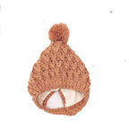 Tuyu Korean-style Children's Knitted Hat Autumn/Winter Wool Ball Lined Ear-flap Hat Warm Handmade Hat Wholesale
