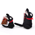 Black Cat Plush Keychain Pendant - Cute Mini Animal Toy Doll